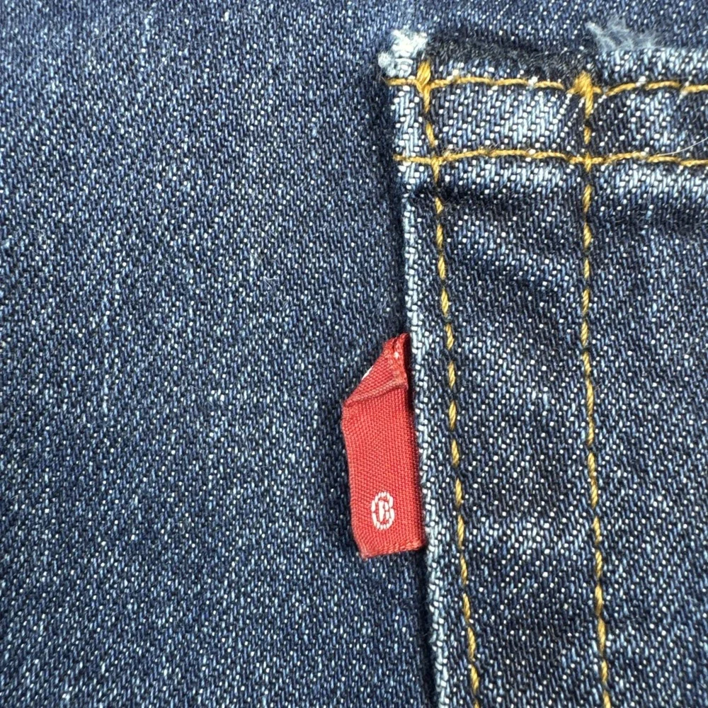 Levi's 502 Regular Fit Tapered Leg Denim Blue Jeans Mens 44x36  34